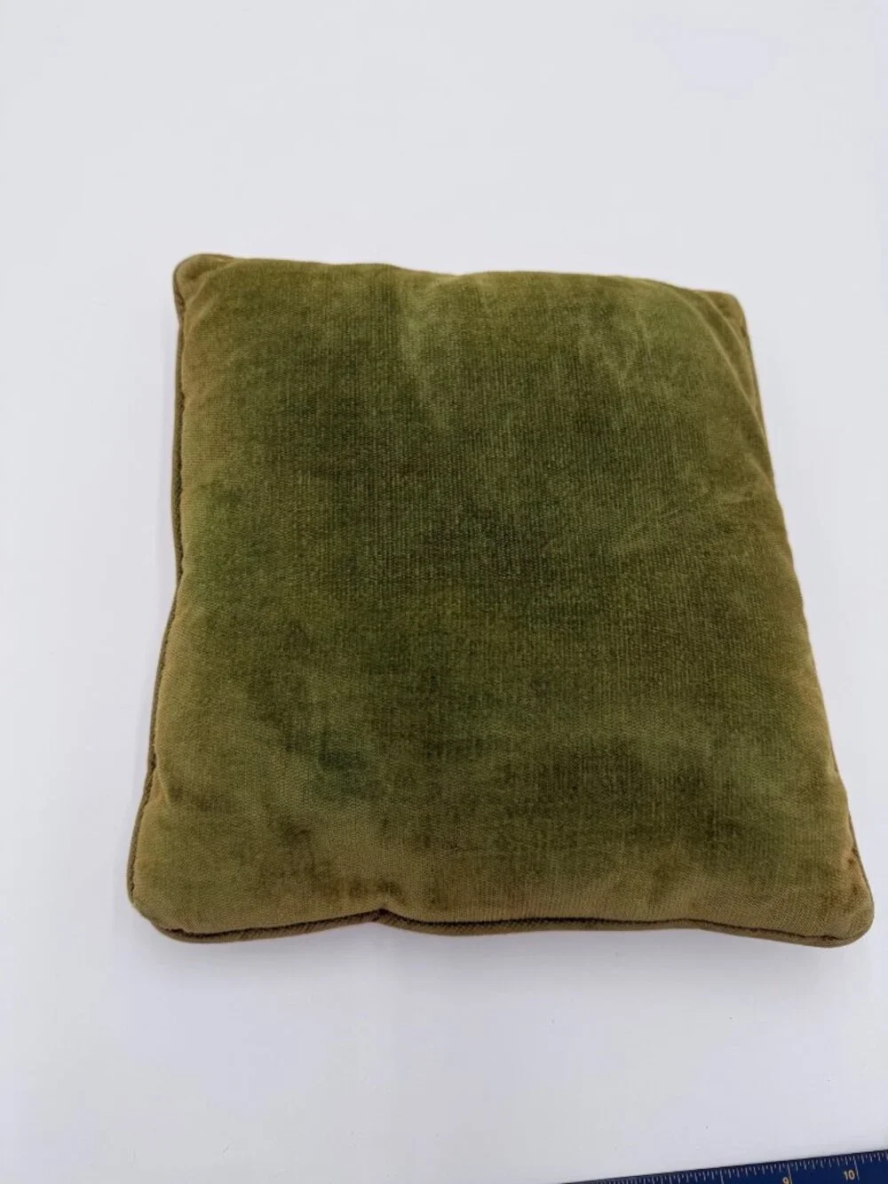 Vintage Needlepoint Floral Throw Pillow Velvet Back Square Cushion 10